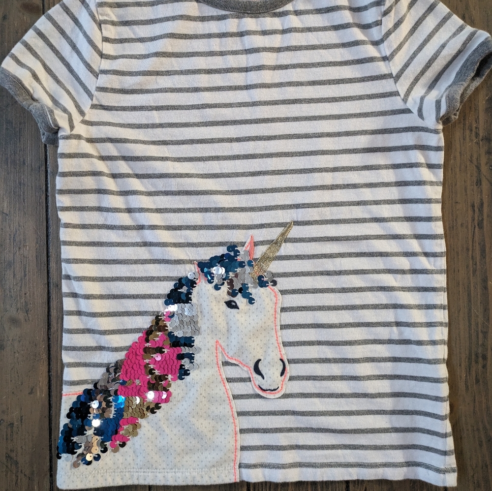 Mini Boden 9/10 unicorn shirt